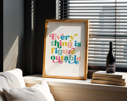 Custom Colourful Typography Print