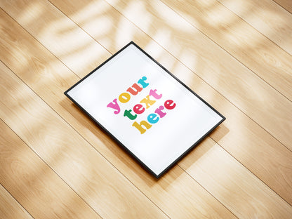 Personalised Colour Text Art