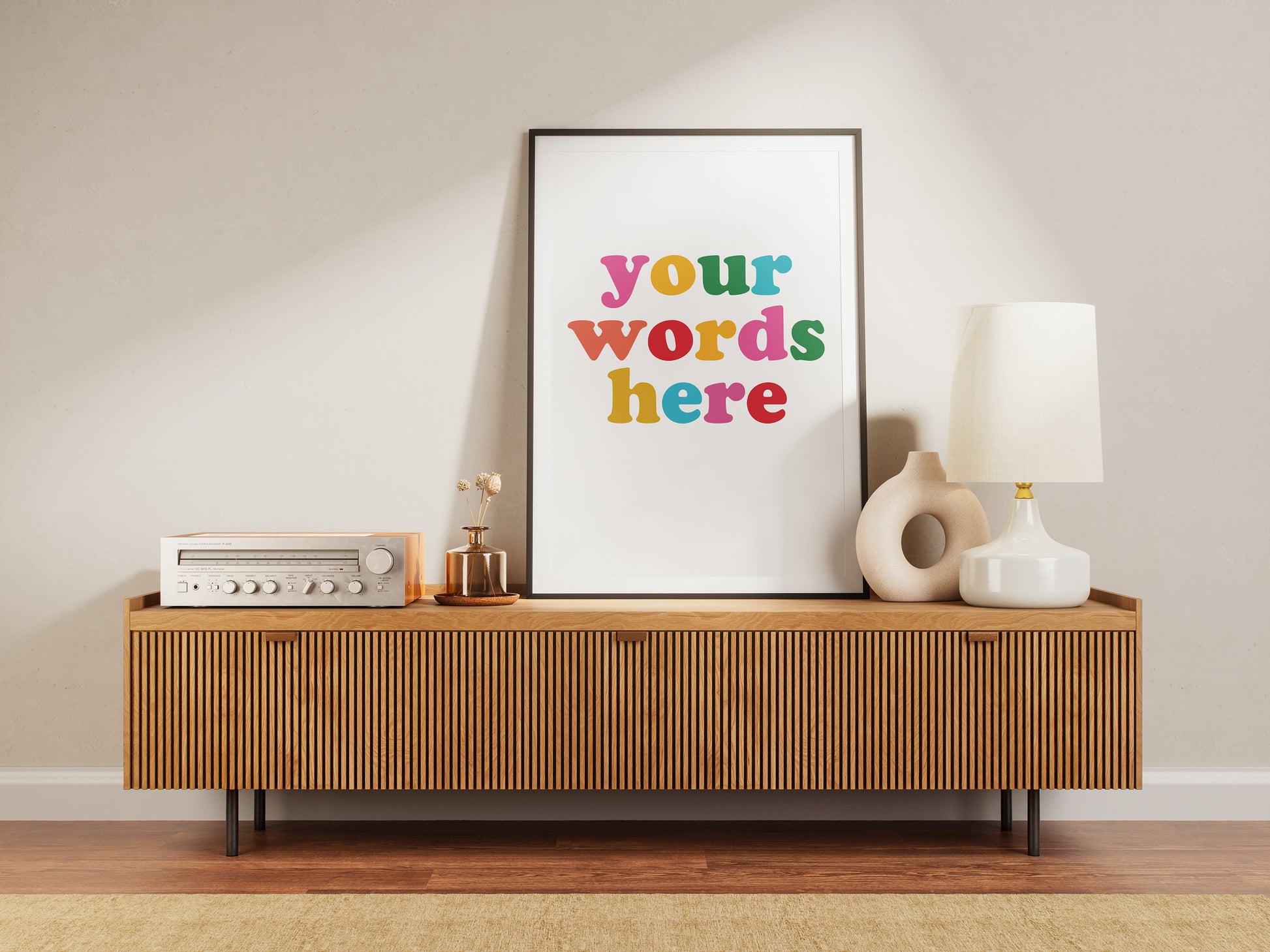 Personalised Colour Text Art | Custom Wall Print | Bespoke Typography Decor | Perfect for a Kitchen or Living room
