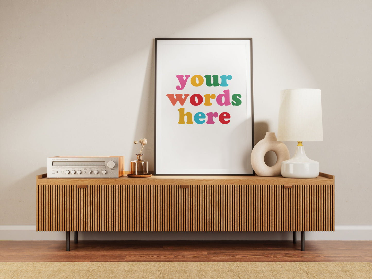 Personalised Colour Text Art