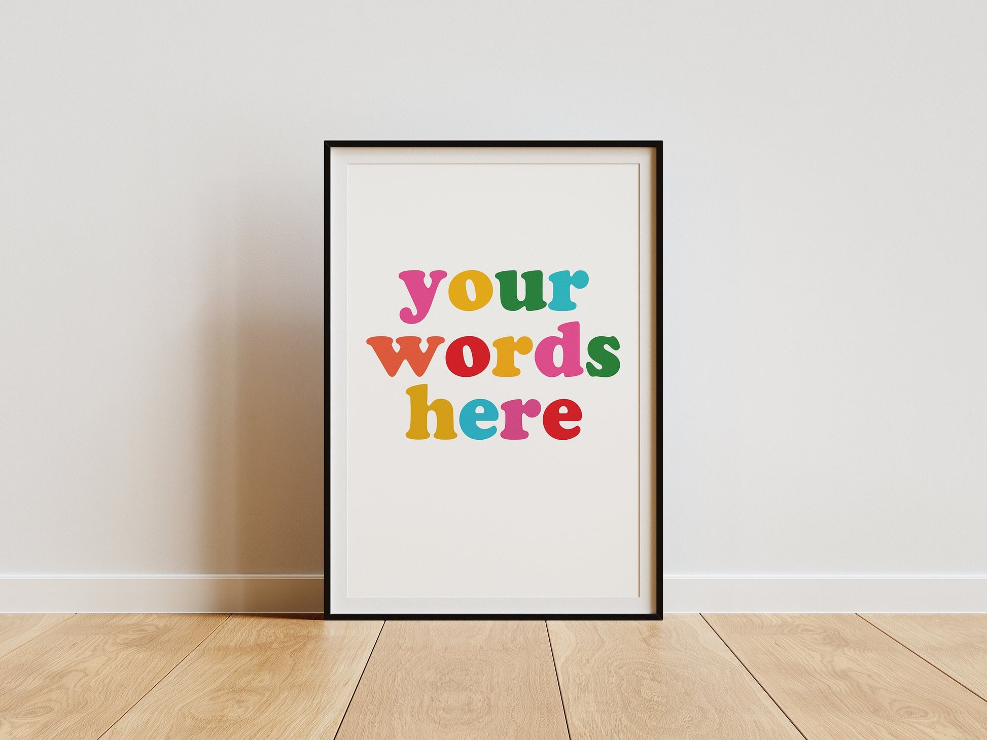 Personalised Colour Text Art