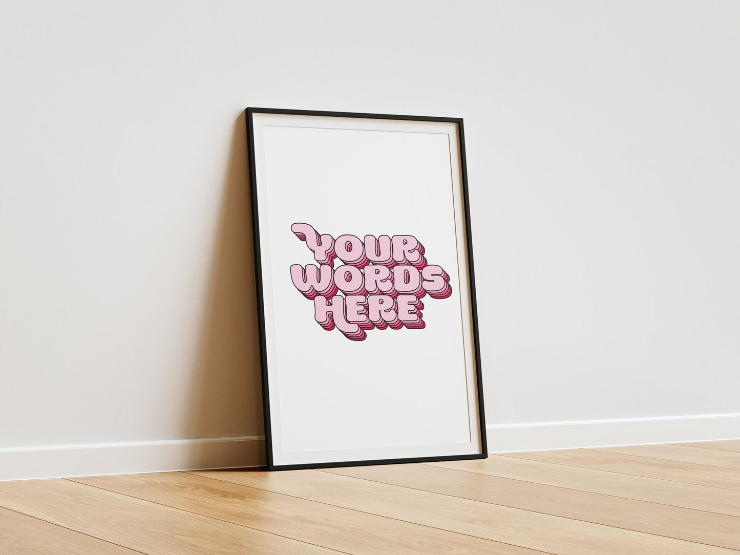Personalised Quote Art | Custom Wall Print | Bespoke Typography Decor | Your Text In 3d