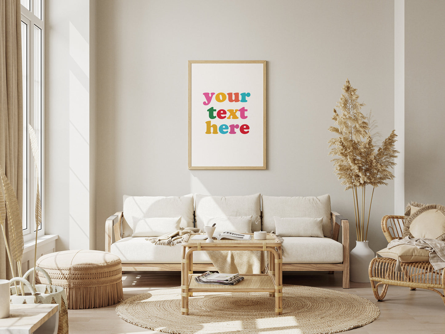 Personalised Colour Text Art | Custom Wall Print | Bespoke Typography Decor | Perfect for a Kitchen or Living room
