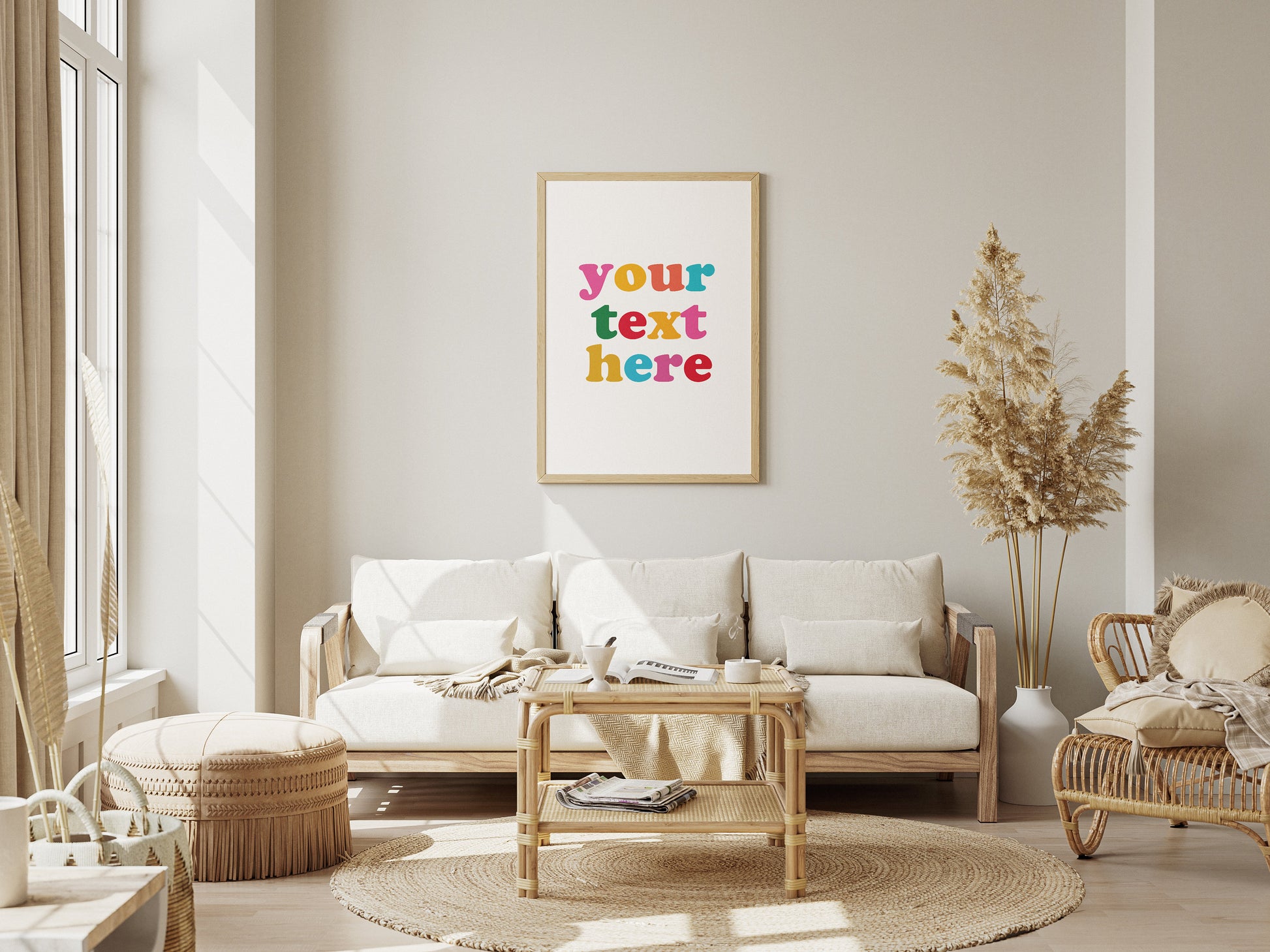 Personalised Colour Text Art | Custom Wall Print | Bespoke Typography Decor | Perfect for a Kitchen or Living room