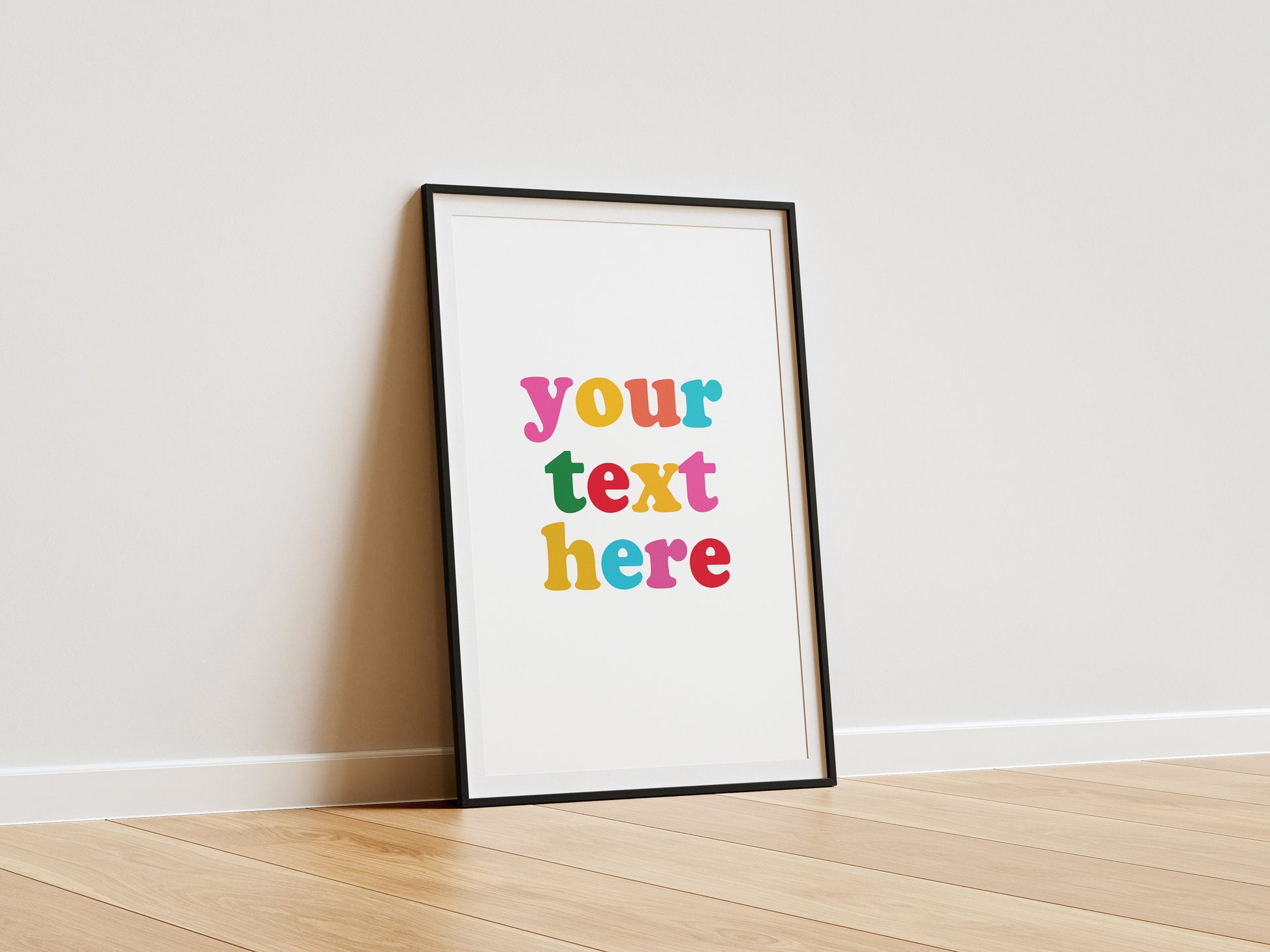 Personalised Colour Text Art | Custom Wall Print | Bespoke Typography Decor | Perfect for a Kitchen or Living room
