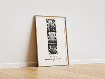 Personalised Dad Birthday Present | Unique Photo Gift | Polaroid | Filmstrip | Disposable | Custom Father's Day Photo Print