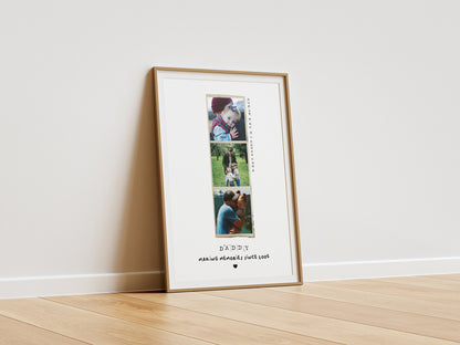 Personalised Dad Birthday Present | Unique Photo Gift | Polaroid | Filmstrip | Disposable | Custom Father's Day Photo Print