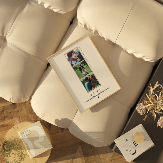 Personalised Dad Birthday Present | Unique Photo Gift | Polaroid | Filmstrip | Disposable | Custom Father's Day Photo Print