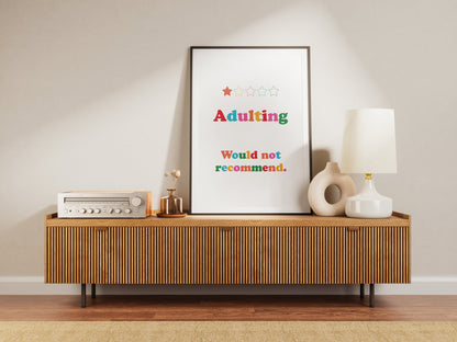 Adulting 1 Star Review Poster