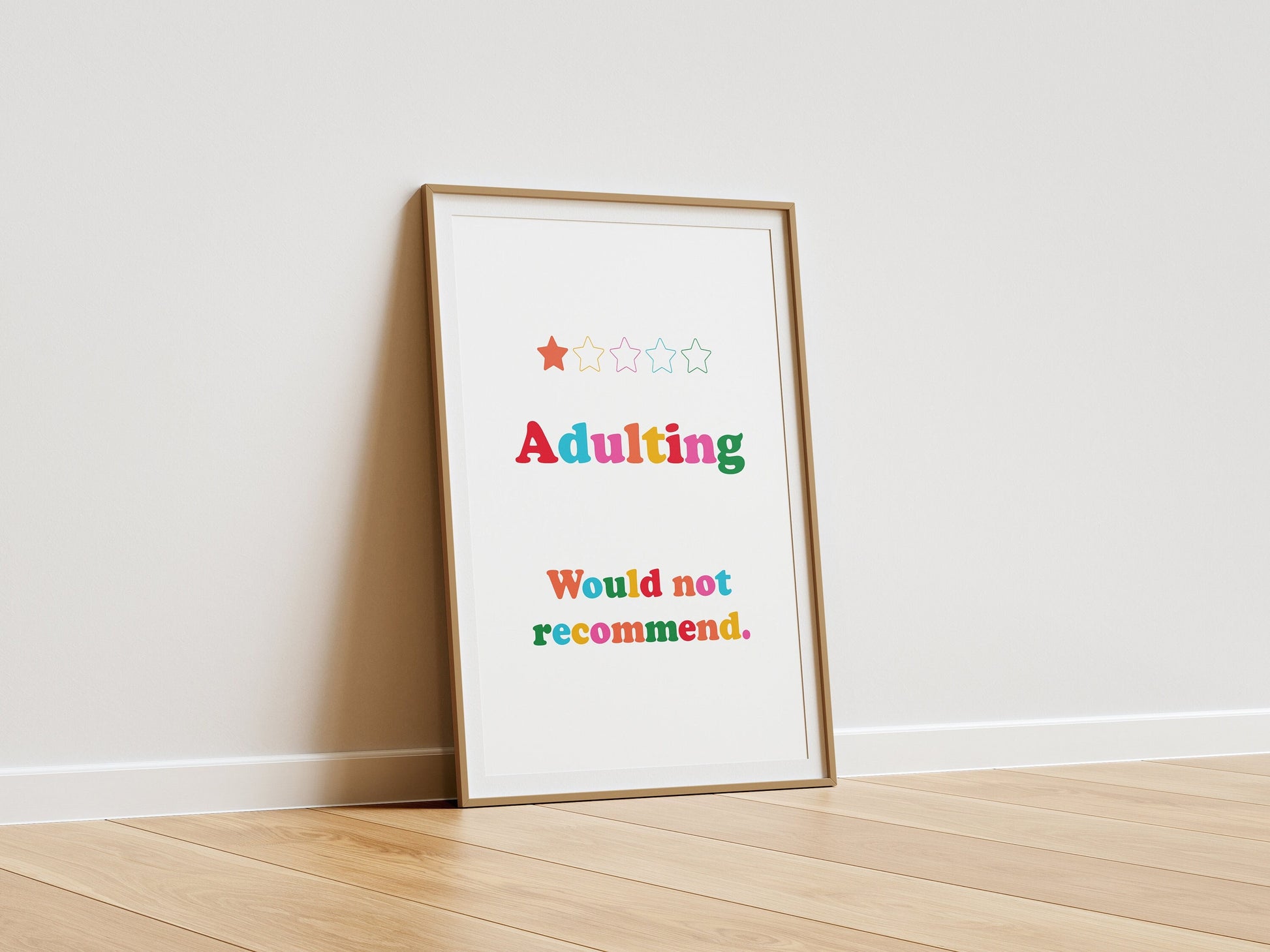 Adulting 1 Star Review Poster
