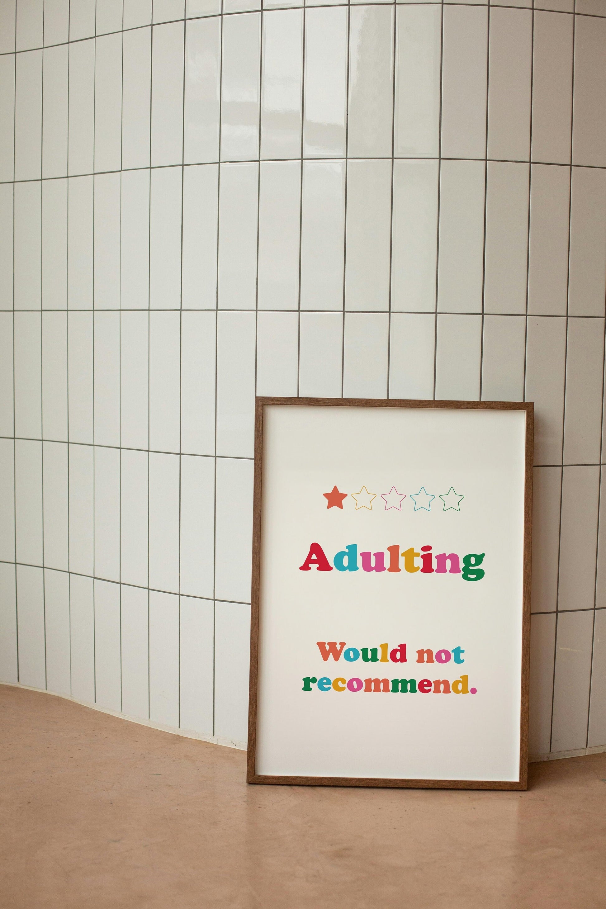 Adulting 1 Star Review Poster