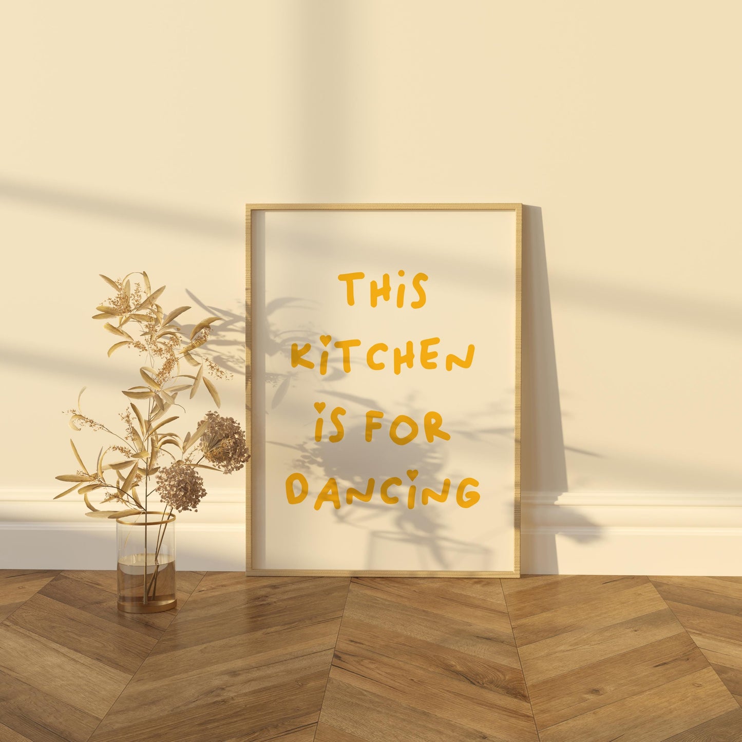 This Kitchen Is For Dancing Art Print Minimalist Heart Print Red Chef Art Print Aesthetic Kitchen Decor