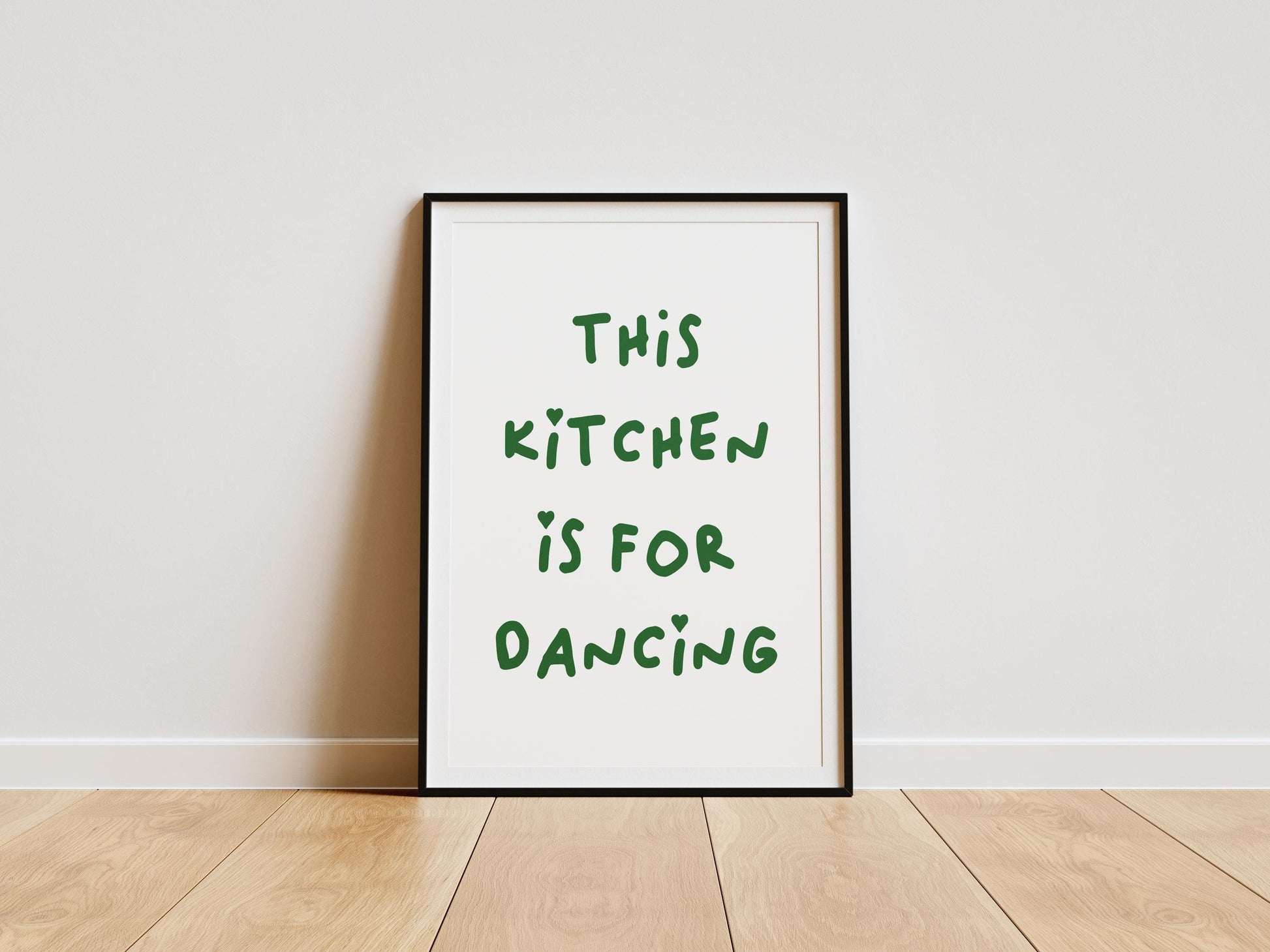 This Kitchen Is For Dancing Art Print Minimalist Heart Print Red Chef Art Print Aesthetic Kitchen Decor