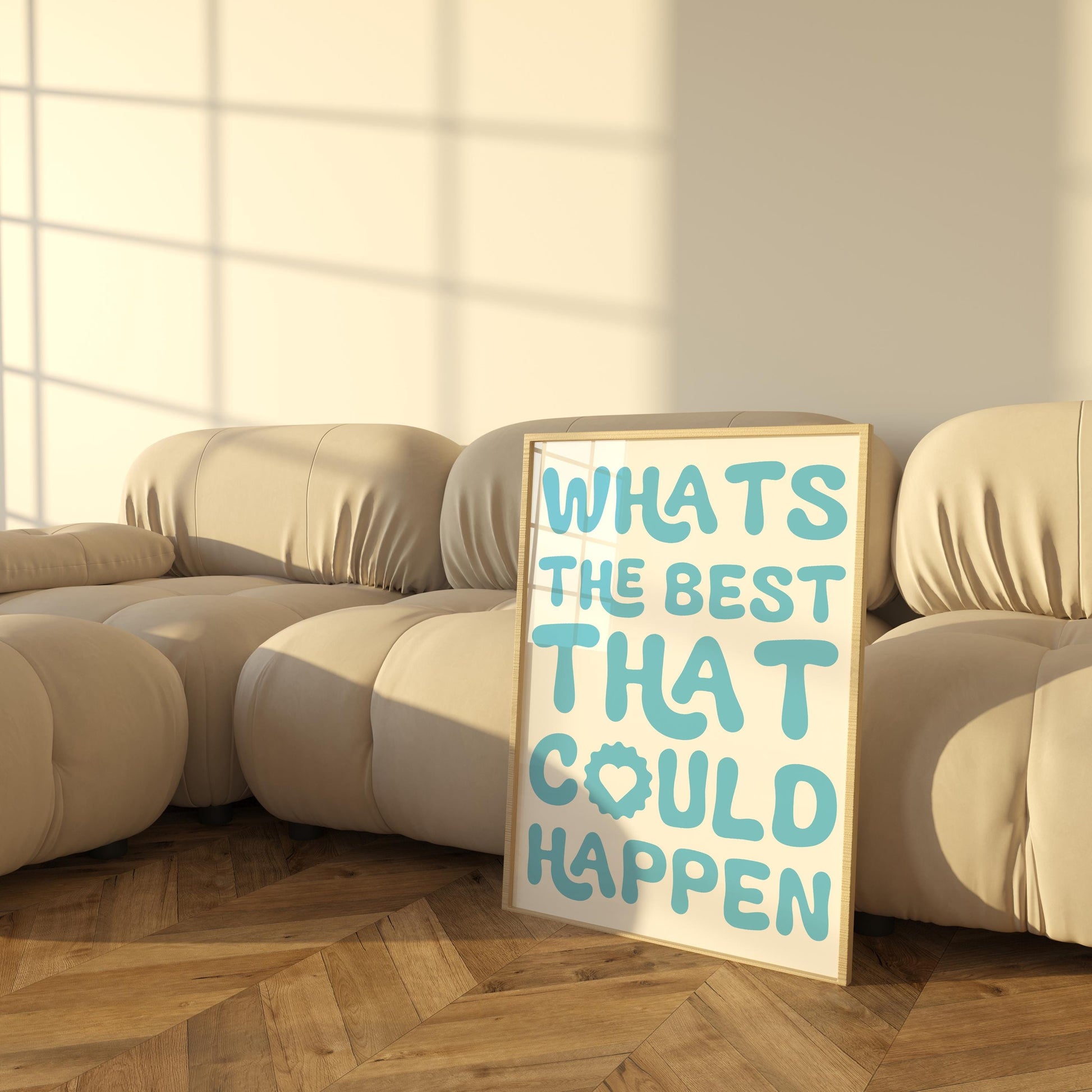 What’s the Best That Could Happen? Poster | Motivational Typography Wall Art | Positive Decor