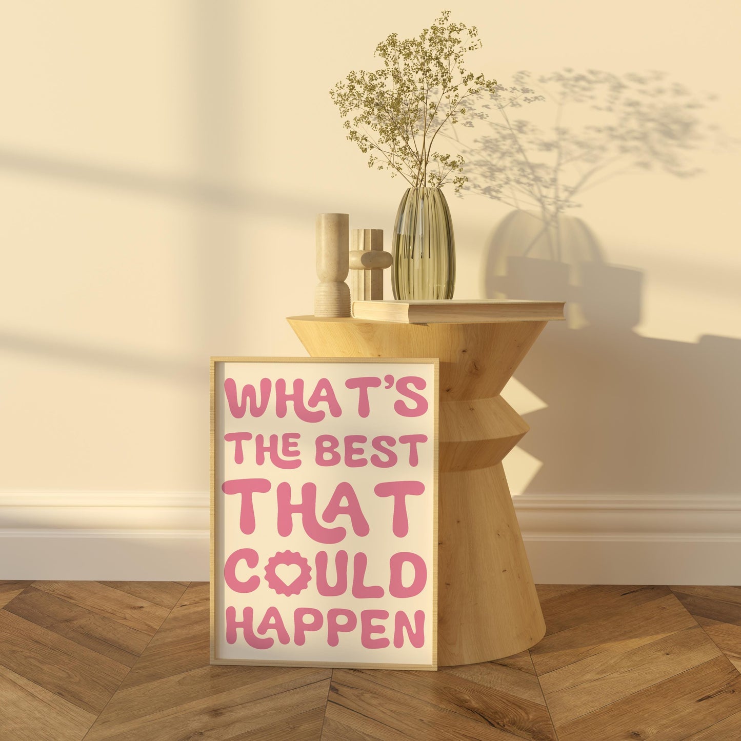 What’s the Best That Could Happen? Poster | Motivational Typography Wall Art | Positive Decor