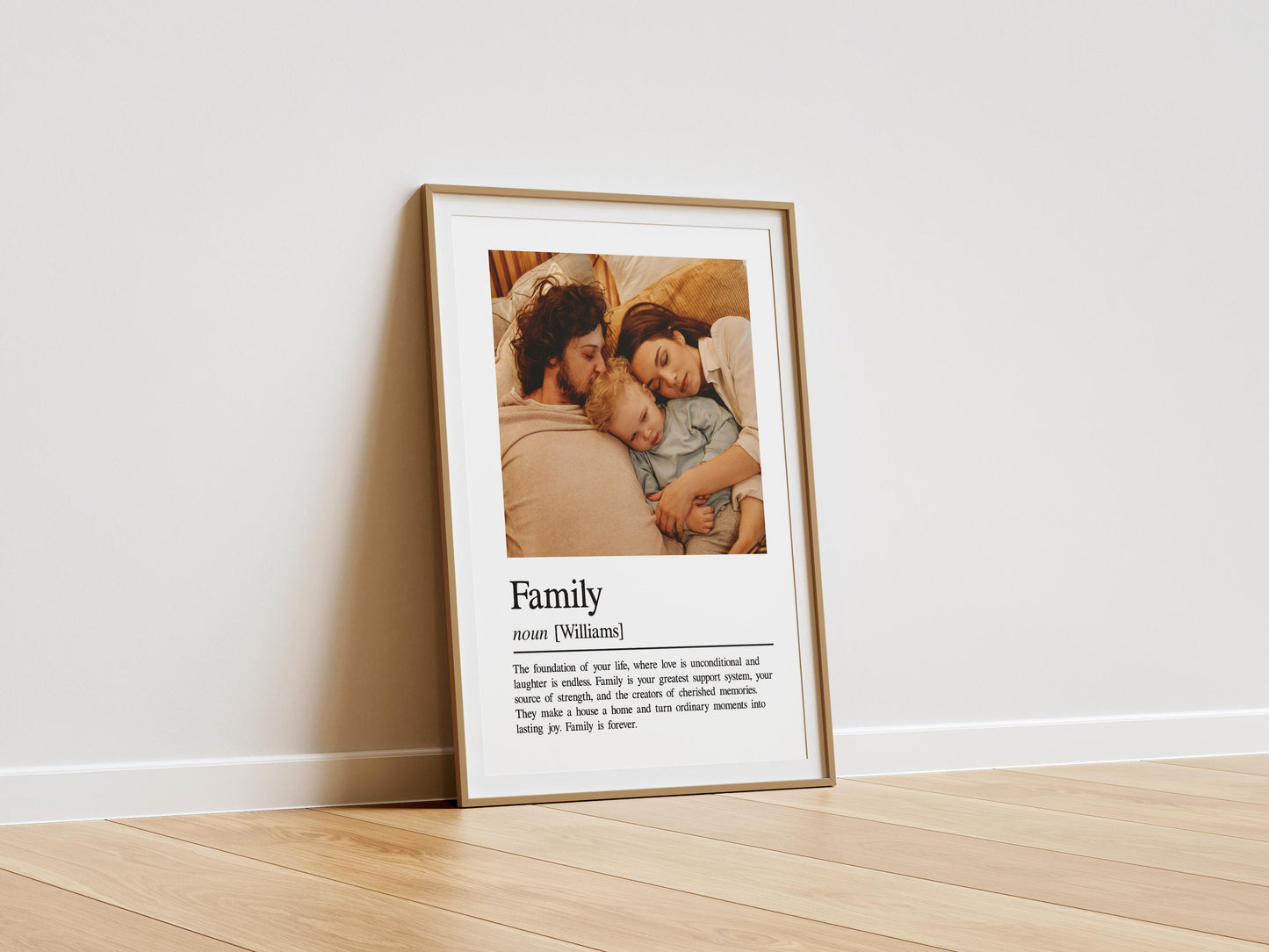 Family Definition Print | Personalised Wall Art | Heartwarming Gift for Loved Ones