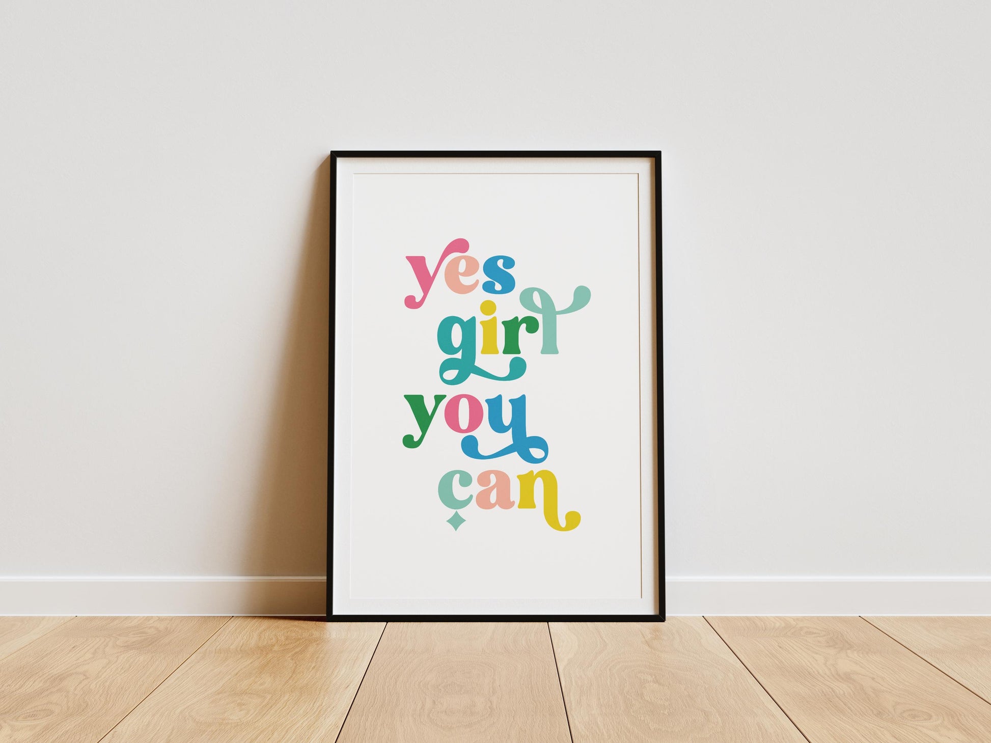 Custom Colourful Typography Print