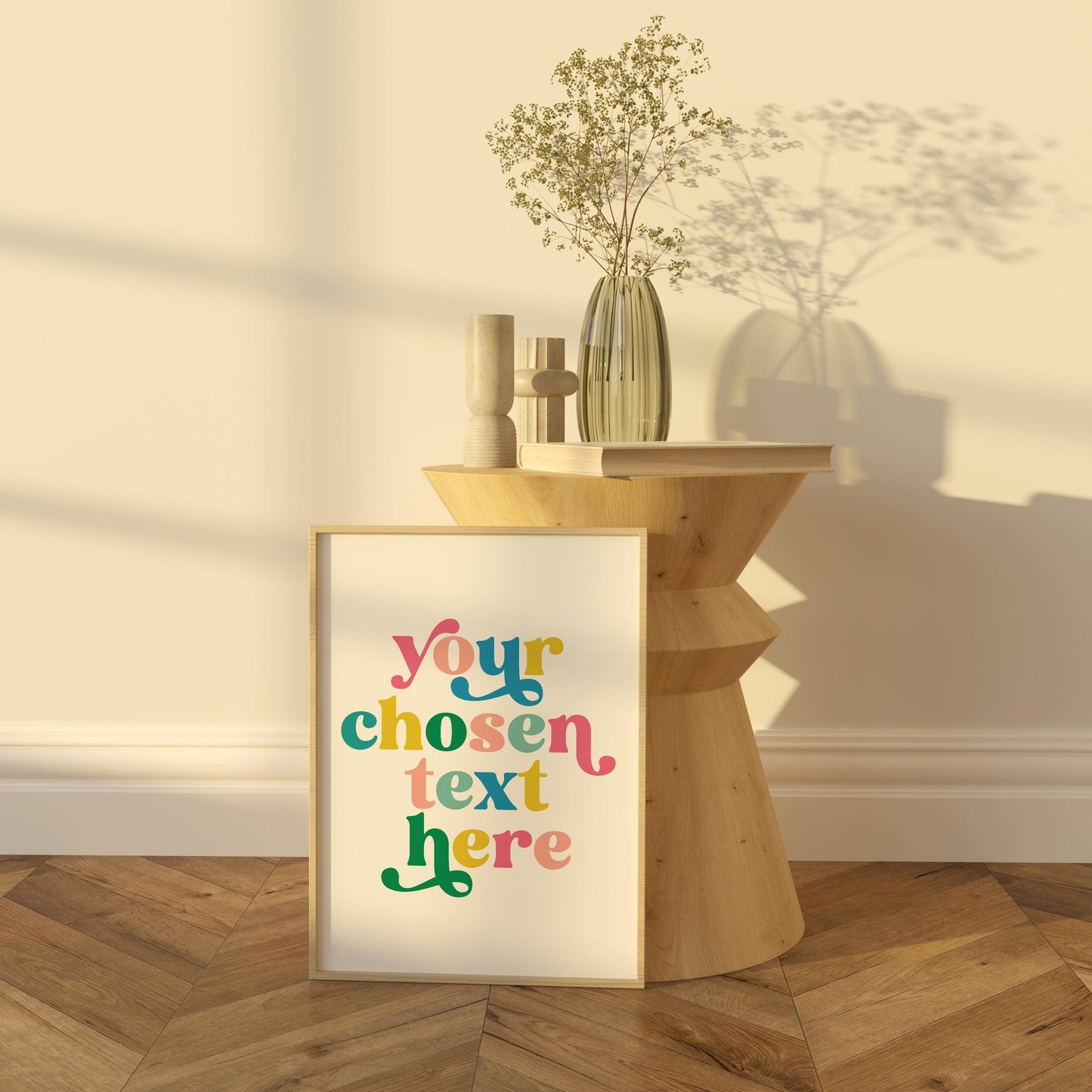 Custom Colourful Typography Print