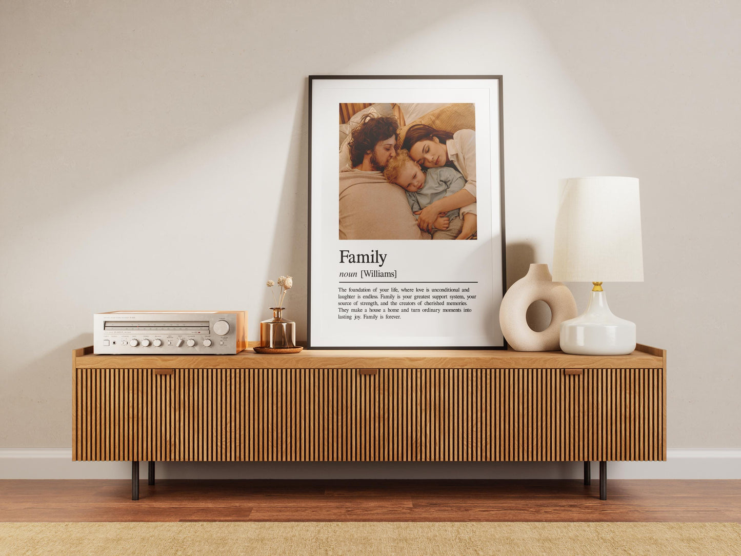 Family Definition Print | Personalised Wall Art | Heartwarming Gift for Loved Ones