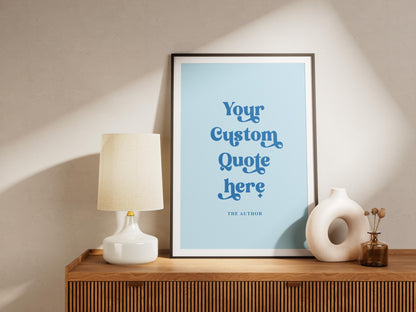 Custom Typography Print, Personalised Quote Wall Art, Custom Text Poster, Aesthetic Home Decor, Bedroom Gallery Print