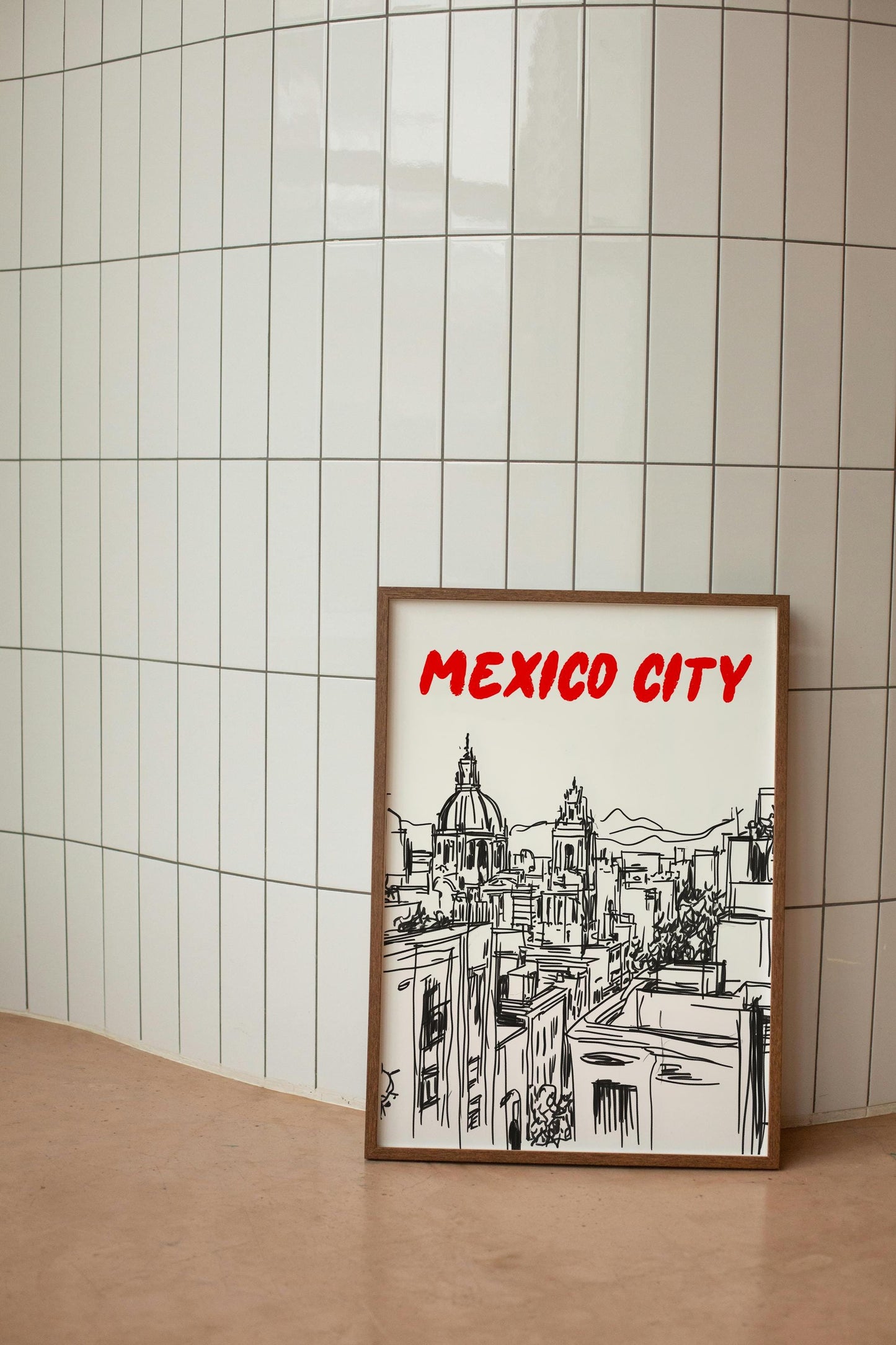 Mexico City Skyline Print | Minimalist Mexico Poster | Black & White Cityscape Art | Mexico Travel Wall Decor | Latin America Home Decor