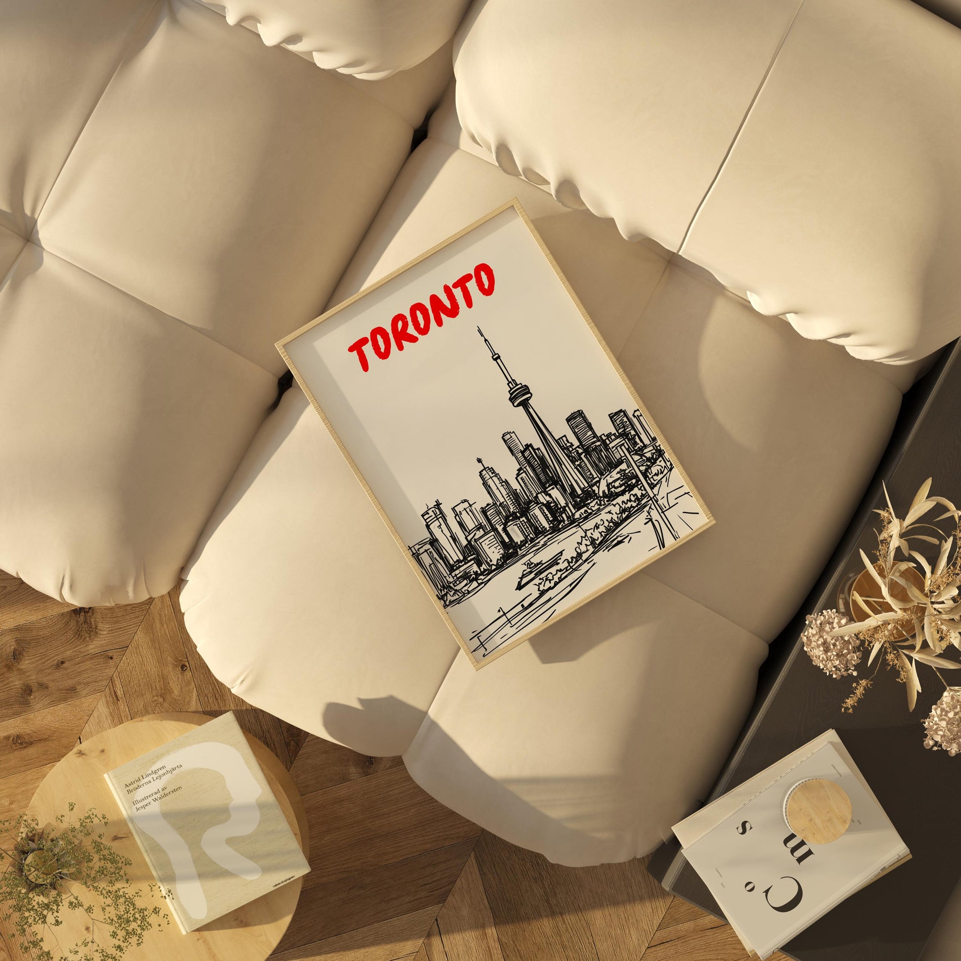 Toronto Skyline Print | Black & White Cityscape Art | Minimalist Travel Poster | Toronto Wall Decor | Modern Architecture Sketch