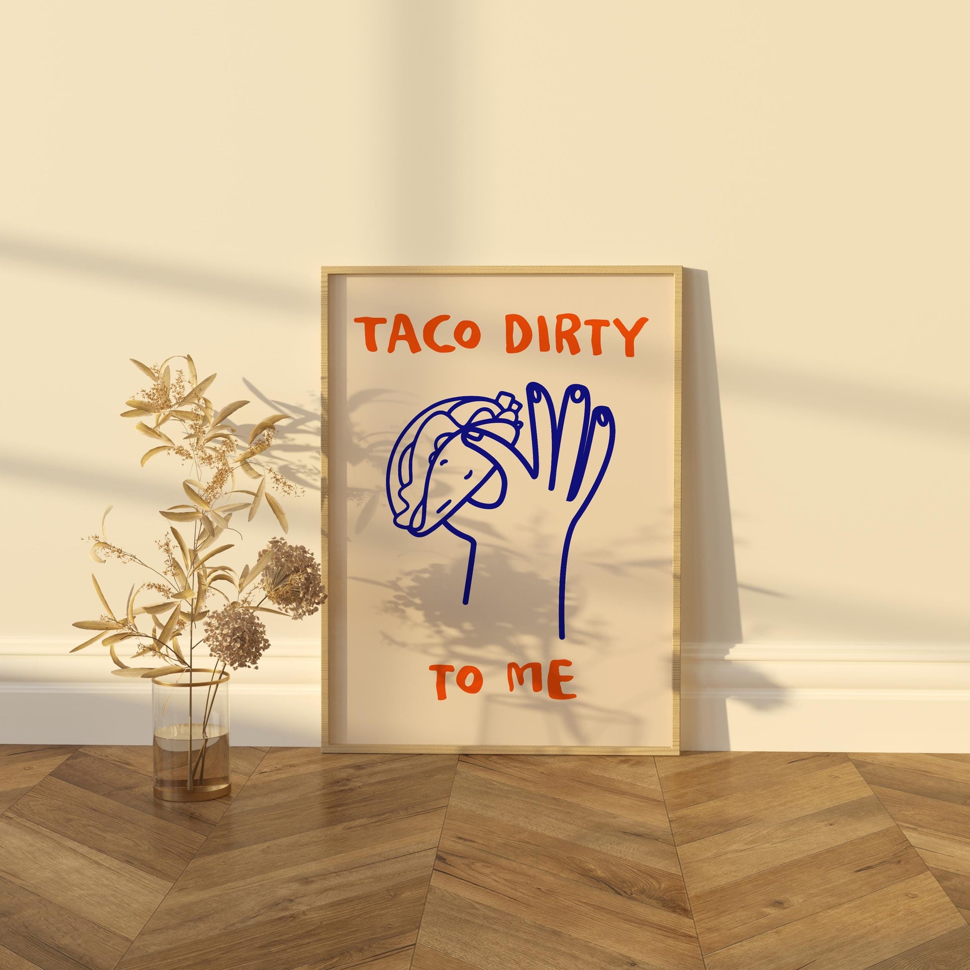 Taco Dirty to Me | Funny Taco Wall Art | Mexican Food Lover Print | Quirky Kitchen Decor | Digital Download | Instant Print