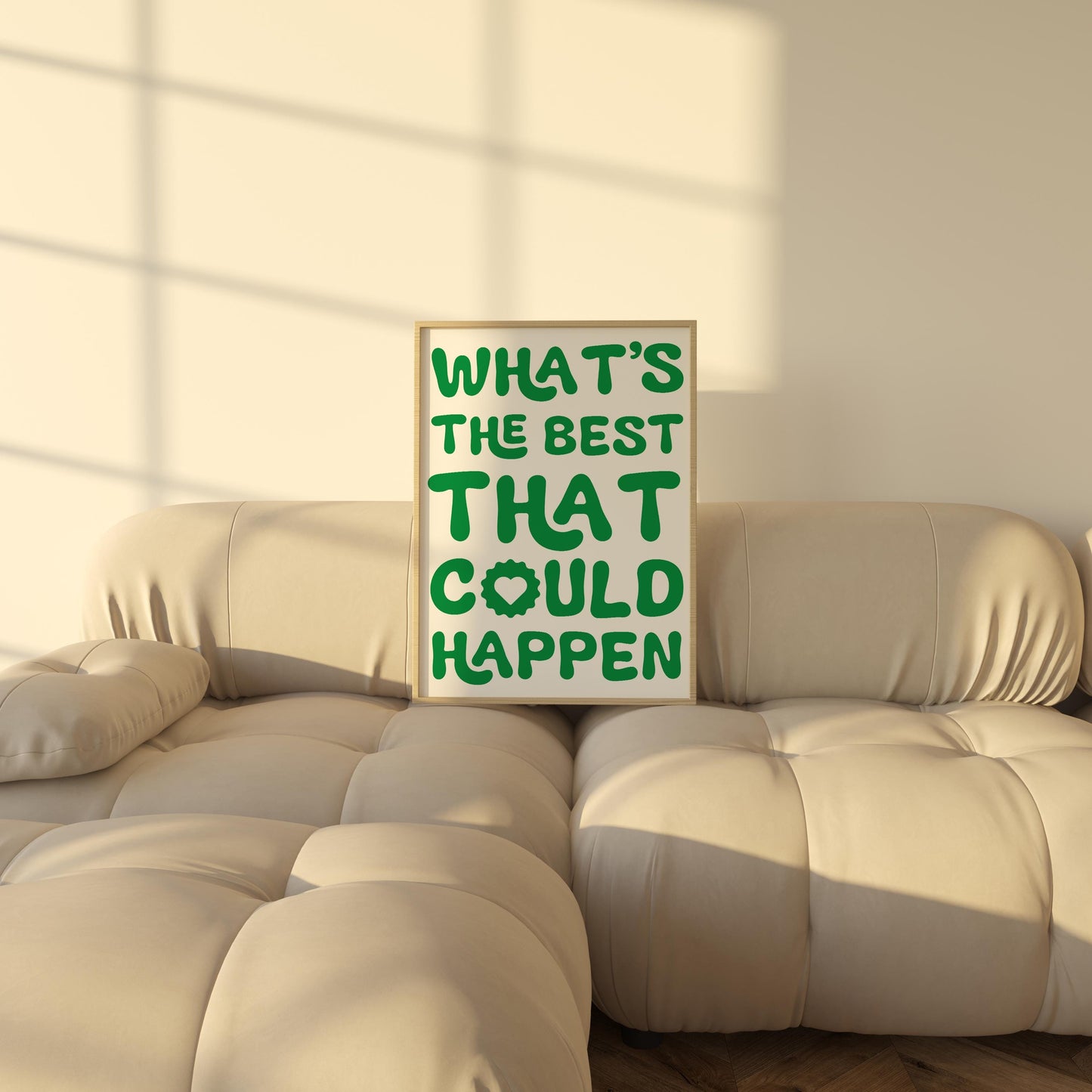 What’s the Best That Could Happen | Positive Manifestation Print | Motivational Wall Art | Aesthetic Typography Poster | Instant Download