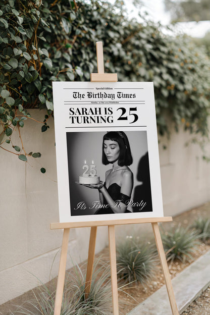 Custom Printed And Shipped Newspaper, Birthday Invitations Newspaper, Baby Announcement Large Newspaper Editable