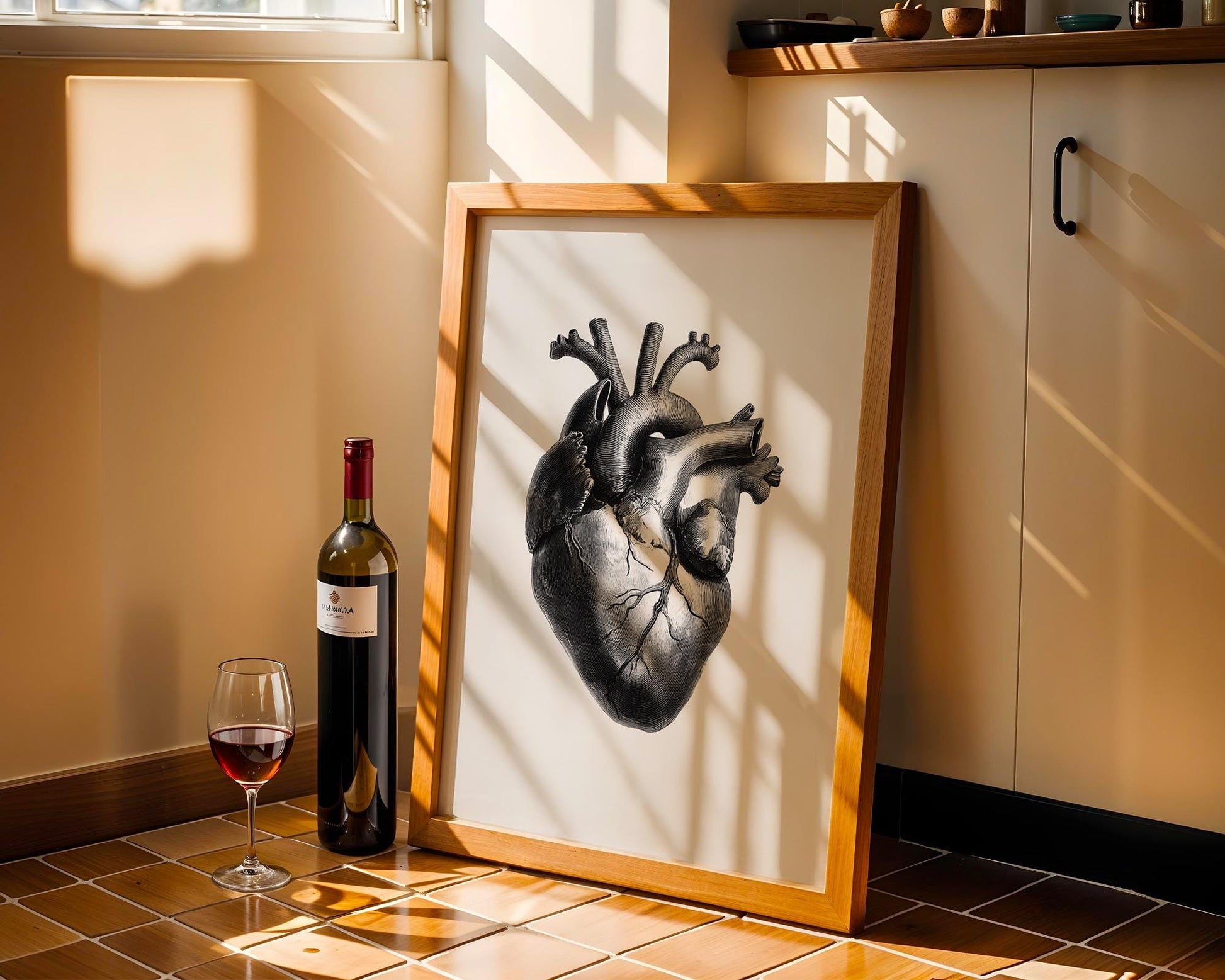 Printable Posters of Human Heart, Anatomical Art, Vintage Medical Decor, Digital Download for Home Wall Art