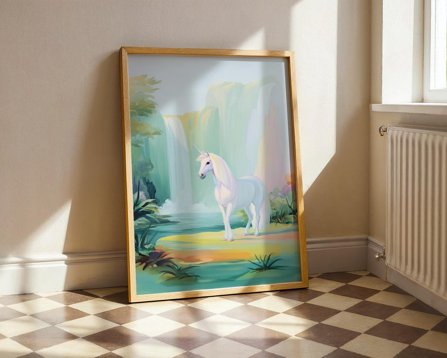 Unicorn Printable Art, Fantasy Wall Decor, Digital Download for Kids Room, Whimsical Nursery Artwork, Cute Unicorn Print