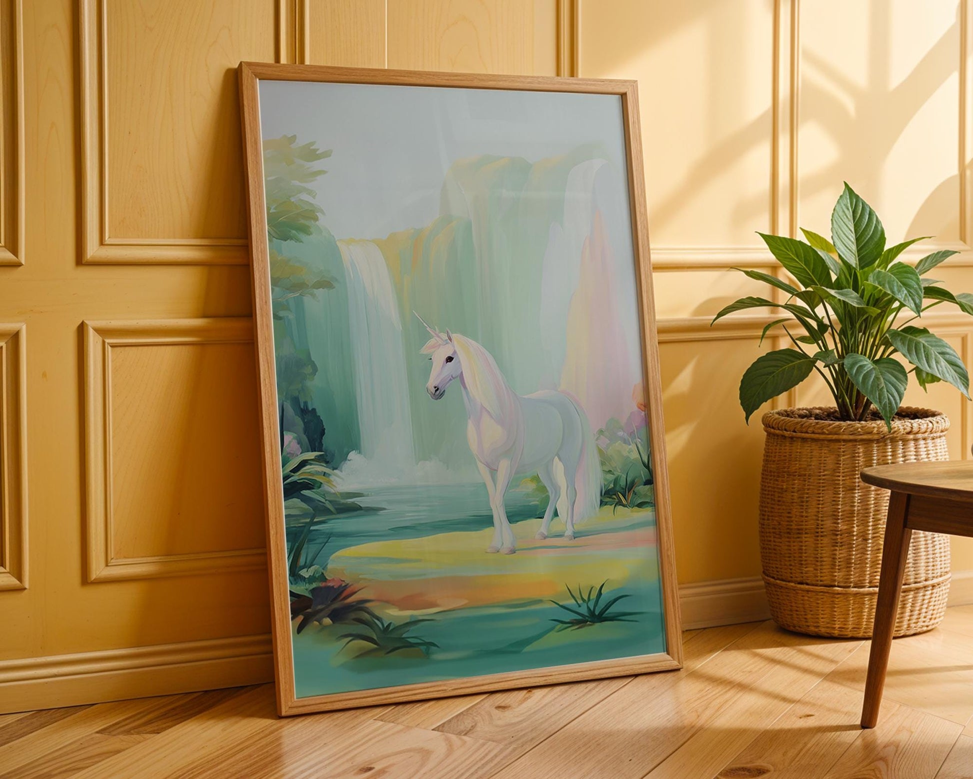 Unicorn Printable Art, Fantasy Wall Decor, Digital Download for Kids Room, Whimsical Nursery Artwork, Cute Unicorn Print