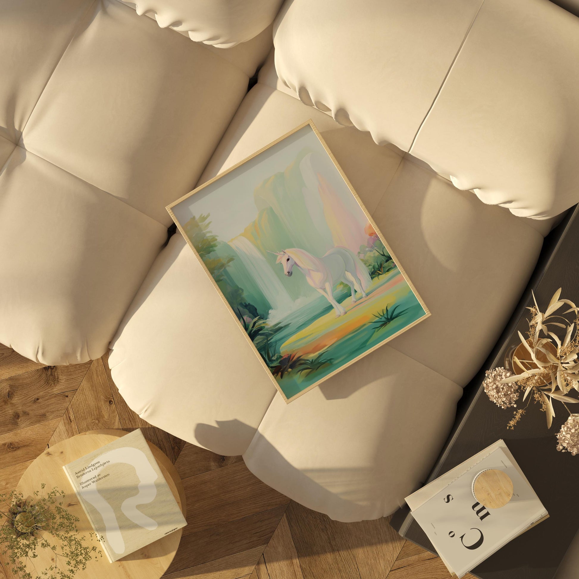 Unicorn Printable Art, Fantasy Wall Decor, Digital Download for Kids Room, Whimsical Nursery Artwork, Cute Unicorn Print