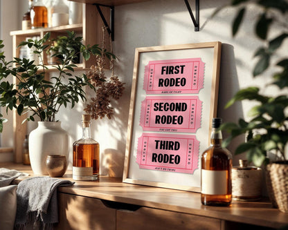 First Rodeo Ticket Art Print