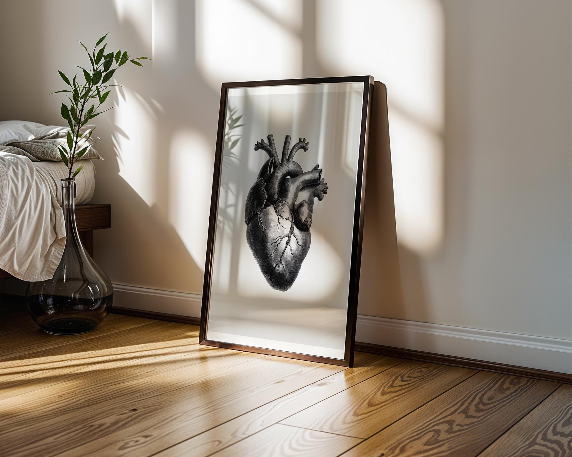 Printable Posters of Human Heart, Anatomical Art, Vintage Medical Decor, Digital Download for Home Wall Art