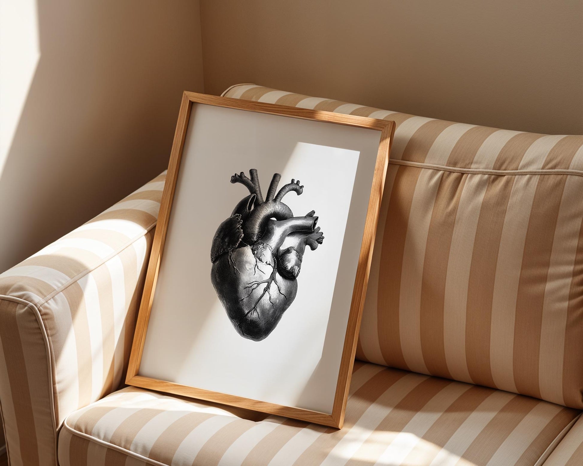Printable Posters of Human Heart, Anatomical Art, Vintage Medical Decor, Digital Download for Home Wall Art