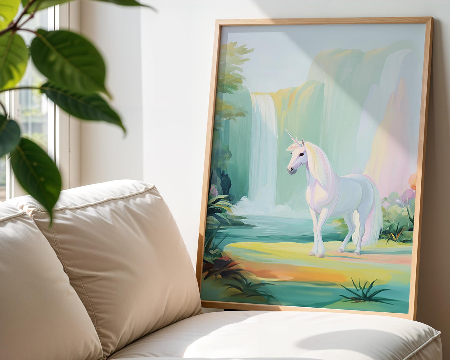 Unicorn Printable Art, Fantasy Wall Decor, Digital Download for Kids Room, Whimsical Nursery Artwork, Cute Unicorn Print