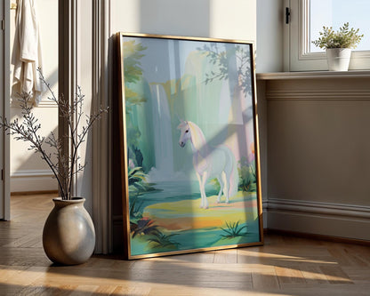 Unicorn Printable Art, Fantasy Wall Decor, Digital Download for Kids Room, Whimsical Nursery Artwork, Cute Unicorn Print