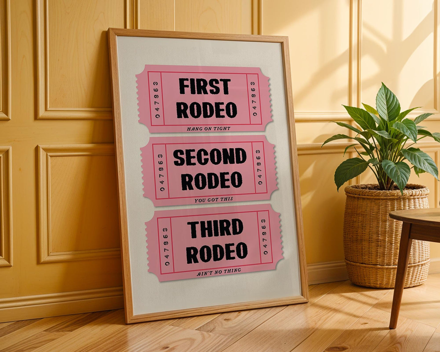 First Rodeo Ticket Art Print