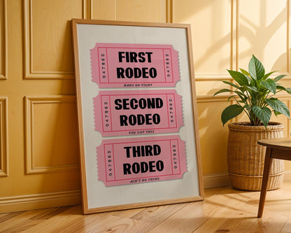 First Rodeo Ticket Art Print