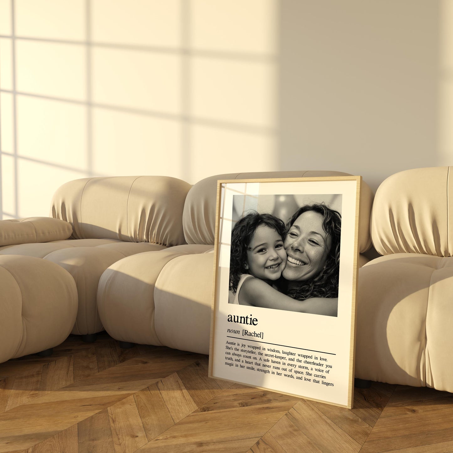 Custom Auntie Definition Wall Art, Personalized Gift for Aunt, Unique Home Decor, Meaningful Auntie Quote, Printed and Shipped,