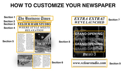 Custom Business Opening Newspaper