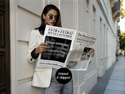 Custom Business Opening Newspaper