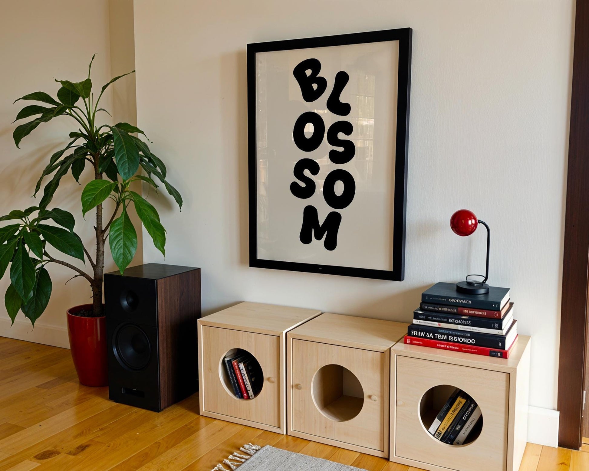 Custom Typography Wall Art, Calm Minimalist Printed and Shipped, Retro Serenity Print, Inspirational Home Deco