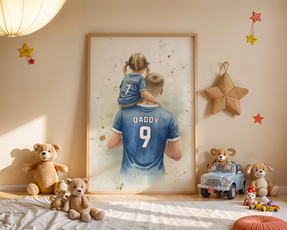 Custom Soccer Print for Girls, Personalized Soccer Art, Unique Soccer Decor, Gift for Soccer Lovers, Wall Art, Any Hairstyle, Football Print
