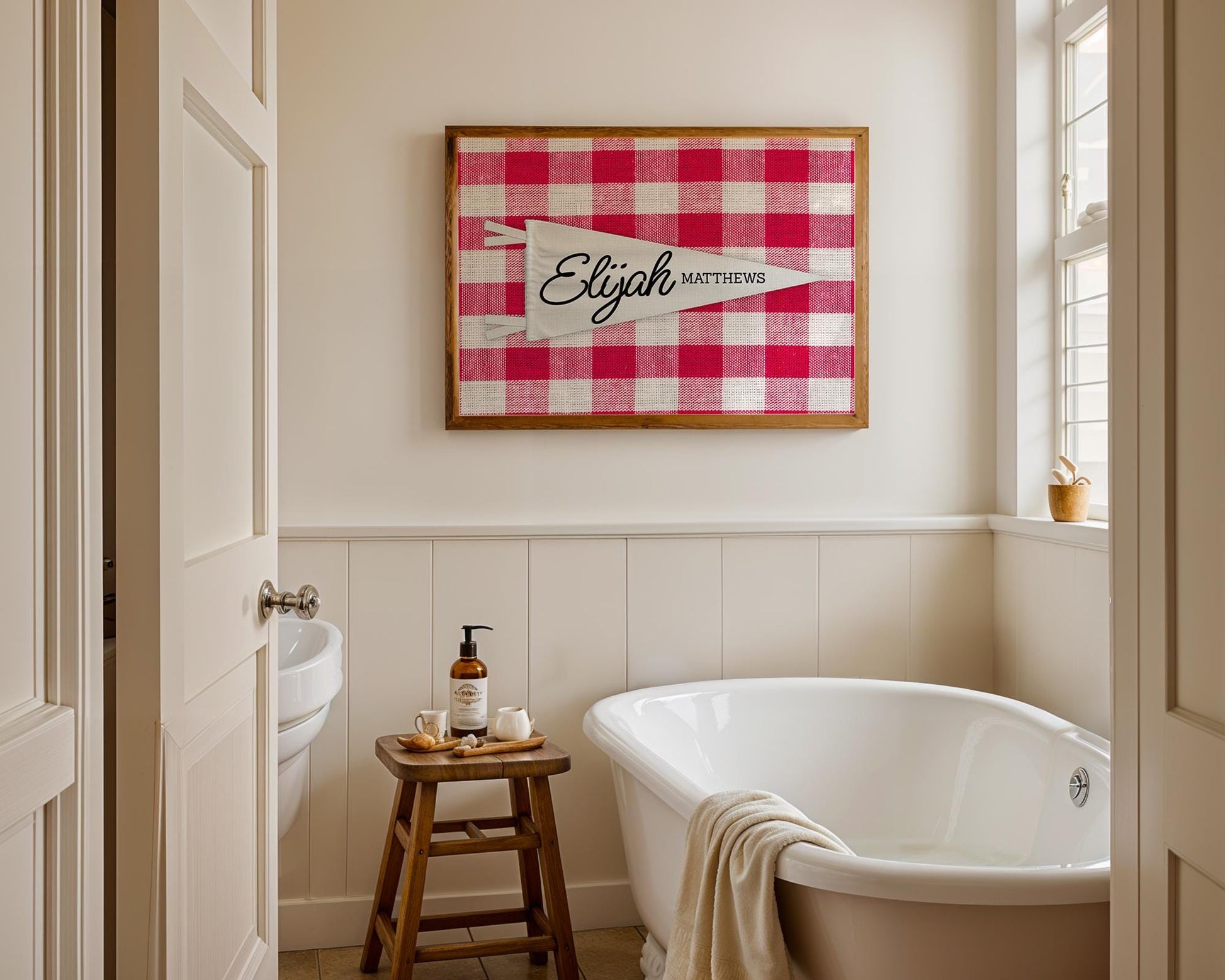 Name Pennant Printable, Customizable Kids Room Decor, Personalized Wall Art, Digital Download for Nursery