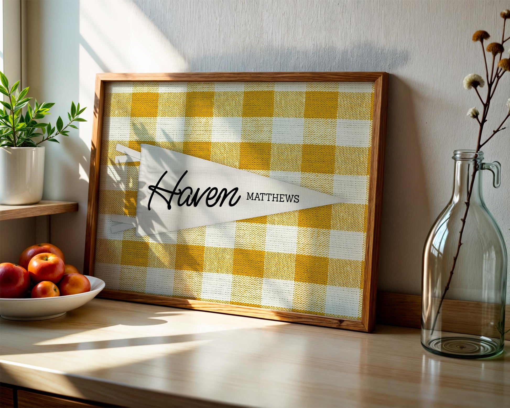 Name Pennant Printable, Customizable Kids Room Decor, Personalized Wall Art, Digital Download for Nursery