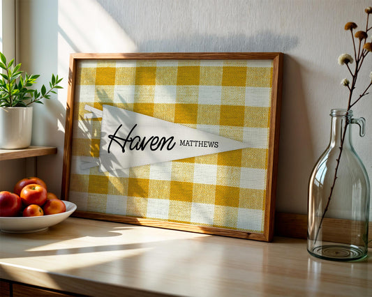 Name Pennant Printable, Customizable Kids Room Decor, Personalized Wall Art, Digital Download for Nursery