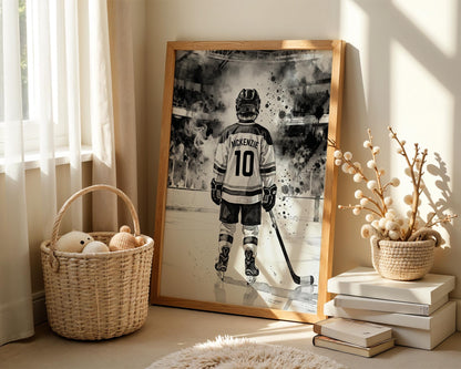 Personalized Hockey Wall Art Print, Custom Jersey Print, Unique Gift for Boys Room, Hockey Decor for Kids
