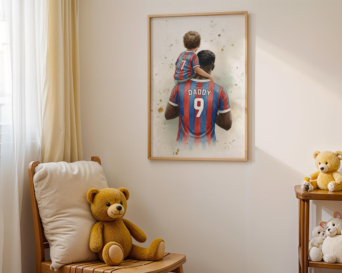 Custom Soccer Print for Girls, Personalized Soccer Art, Unique Soccer Decor, Gift for Soccer Lovers, Wall Art, Any Hairstyle, Football Print